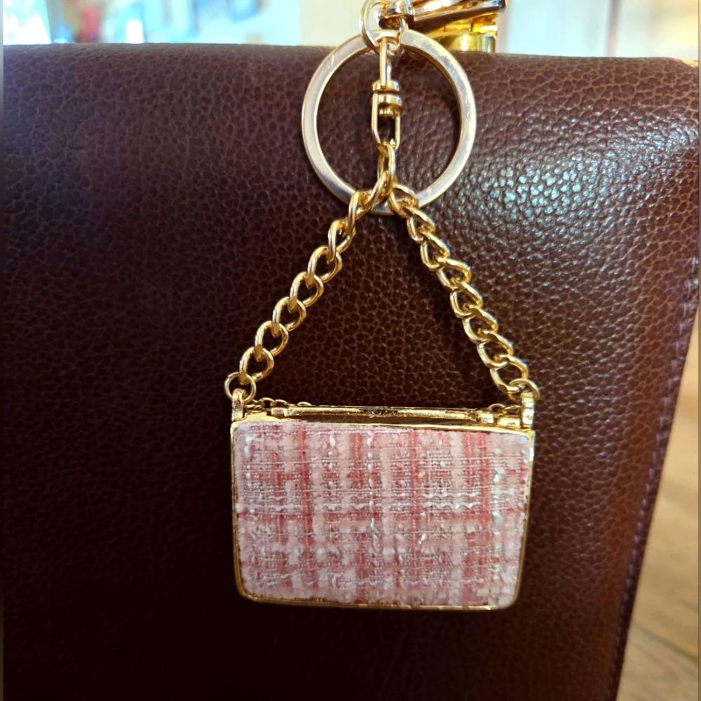 Urban Boutique Designer‎ Inspired Pink Handbag Key Chain Bag Charm NWT
